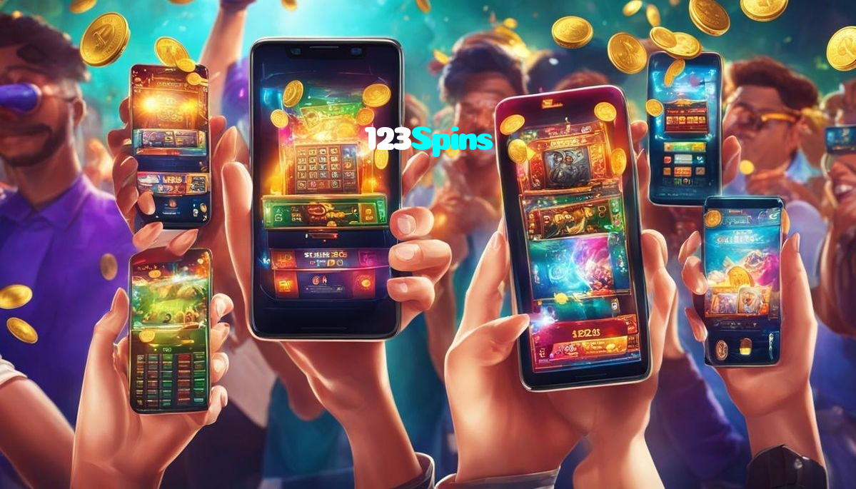 123Spins خوش آمدید بونس +600% پیشکش موبائل ایپ کے پروموشن سیکشن میں دکھائی دیتی ہے۔